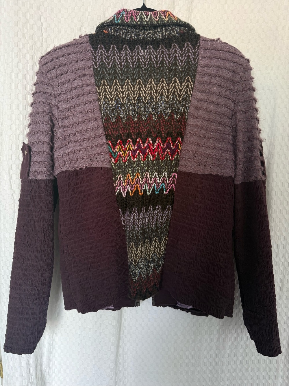 Alberto Makali Y2K Embellished Patchwork Artwear Jacket Purple Size L - Picture 9 of 9